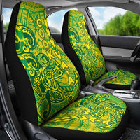 Cook Islands Va'a Polynesian Art Tattoo Car Seat Cover National Color LT03 - Polynesian Pride