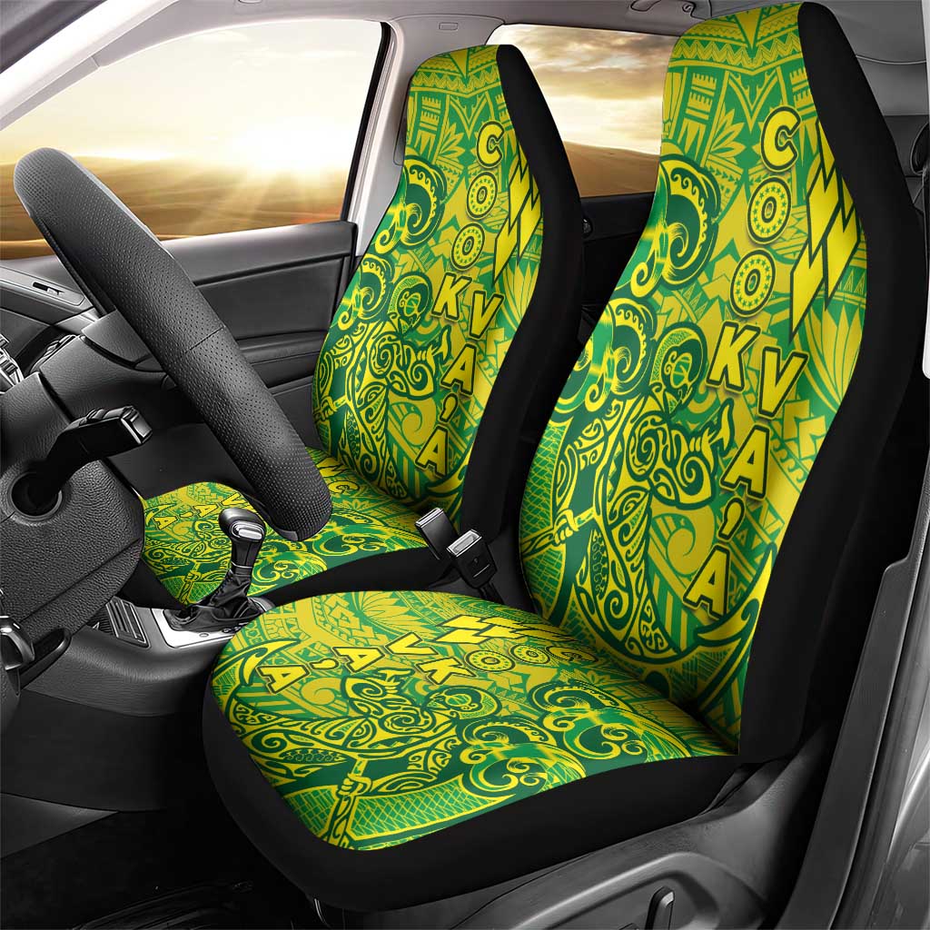 Cook Islands Va'a Polynesian Art Tattoo Car Seat Cover National Color LT03 - Polynesian Pride