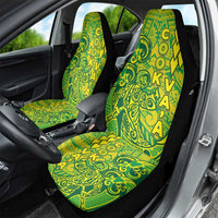 Cook Islands Va'a Polynesian Art Tattoo Car Seat Cover National Color LT03 - Polynesian Pride