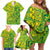 Cook Islands Vaa Polynesian Art Tattoo Family Matching Off Shoulder Short Dress and Hawaiian Shirt National Color