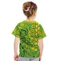 Cook Islands Va'a Polynesian Art Tattoo Kid T Shirt National Color LT03 - Polynesian Pride
