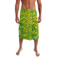 Cook Islands Va'a Polynesian Art Tattoo Lavalava National Color LT03 Green - Yellow - Polynesian Pride