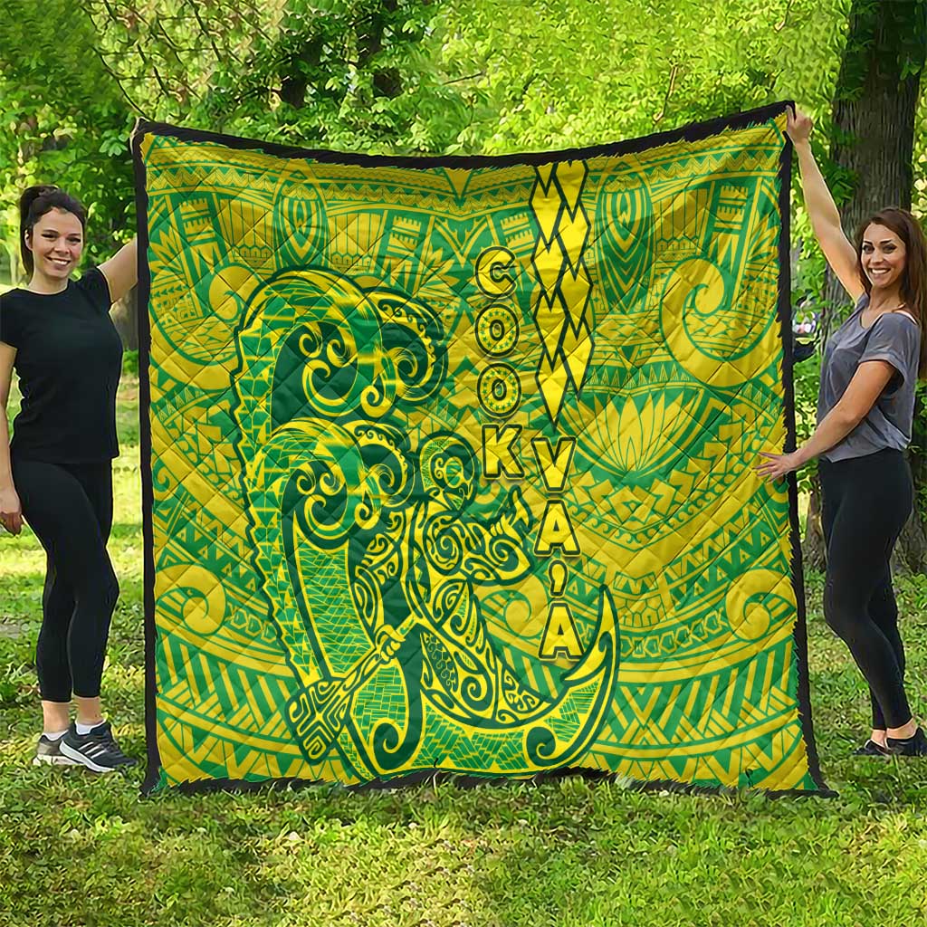 Cook Islands Va'a Polynesian Art Tattoo Quilt National Color LT03 - Polynesian Pride