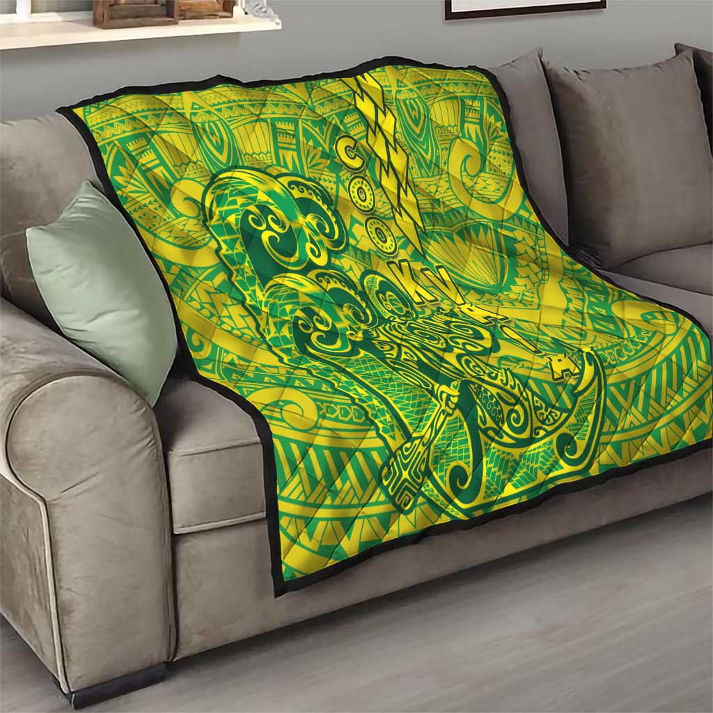 Cook Islands Va'a Polynesian Art Tattoo Quilt National Color LT03 - Polynesian Pride