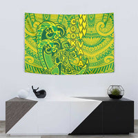 Cook Islands Va'a Polynesian Art Tattoo Tapestry National Color LT03 - Polynesian Pride