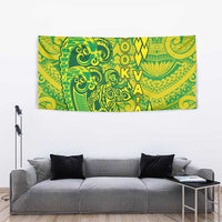 Cook Islands Va'a Polynesian Art Tattoo Tapestry National Color LT03 - Polynesian Pride