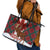 Canadian Christmas - Moose and Maple Retro Style Leather Tote Bag