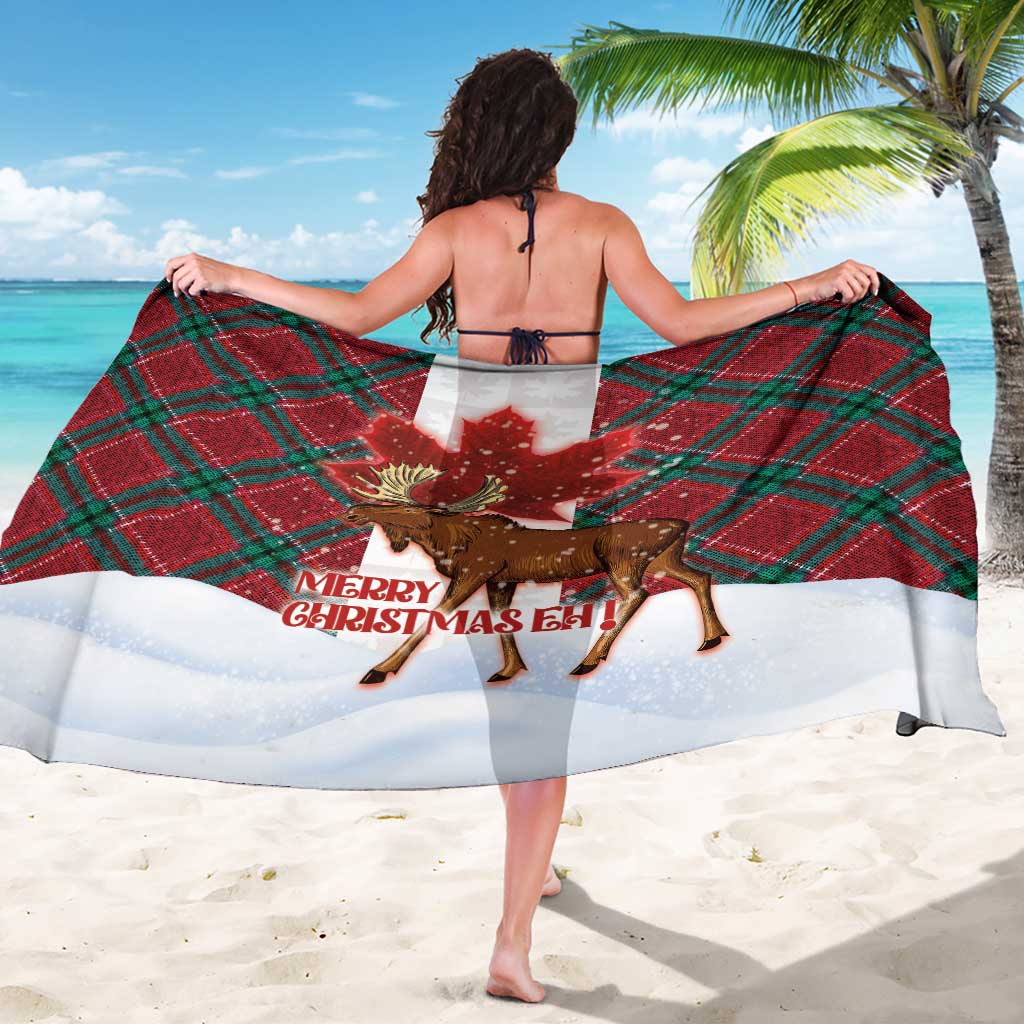 Canadian Christmas - Moose and Maple Retro Style Sarong LT03 - Polynesian Pride