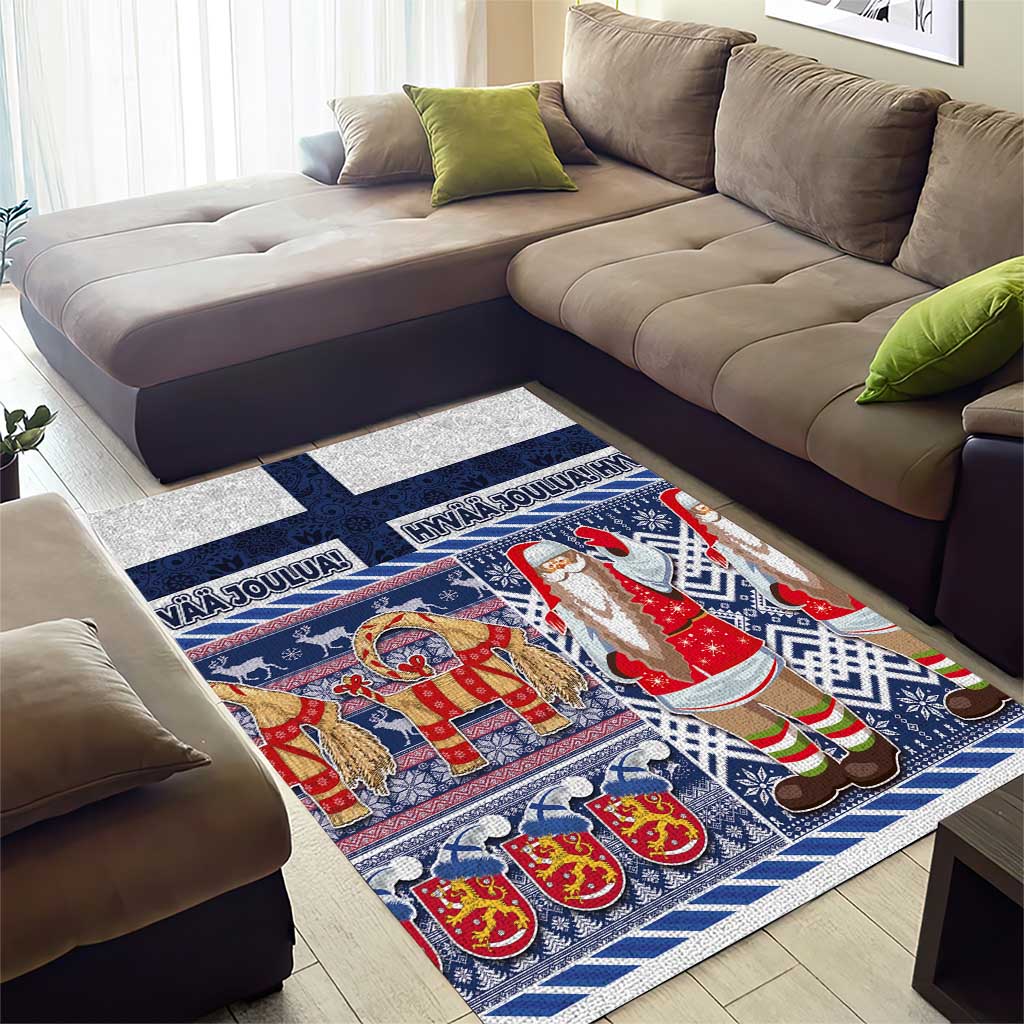 Yule Goat Joulupukki Finnish Christmas Area Rug Scandinavian Pattern LT03 - Polynesian Pride