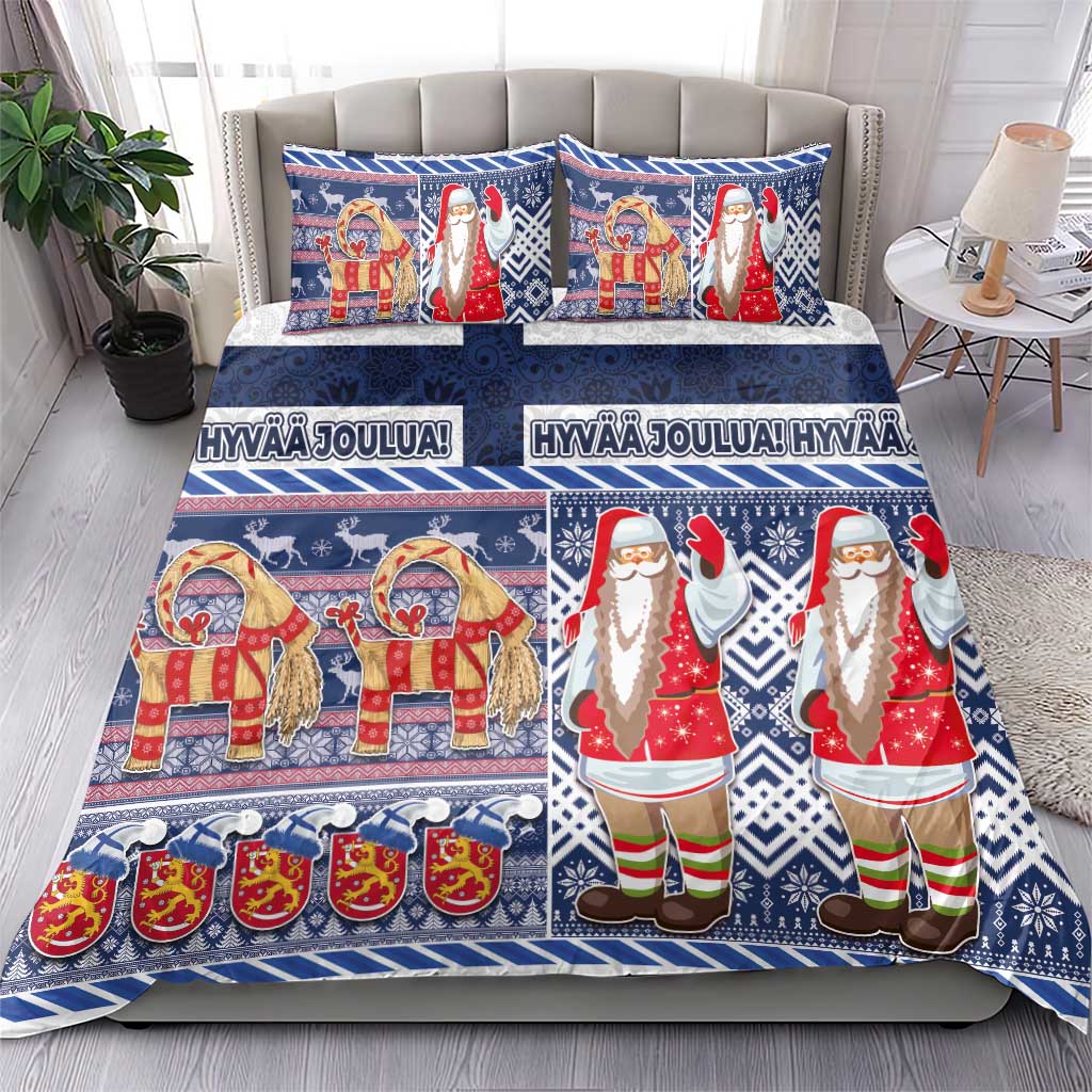 Yule Goat Joulupukki Finnish Christmas Bedding Set Scandinavian Pattern LT03 - Polynesian Pride