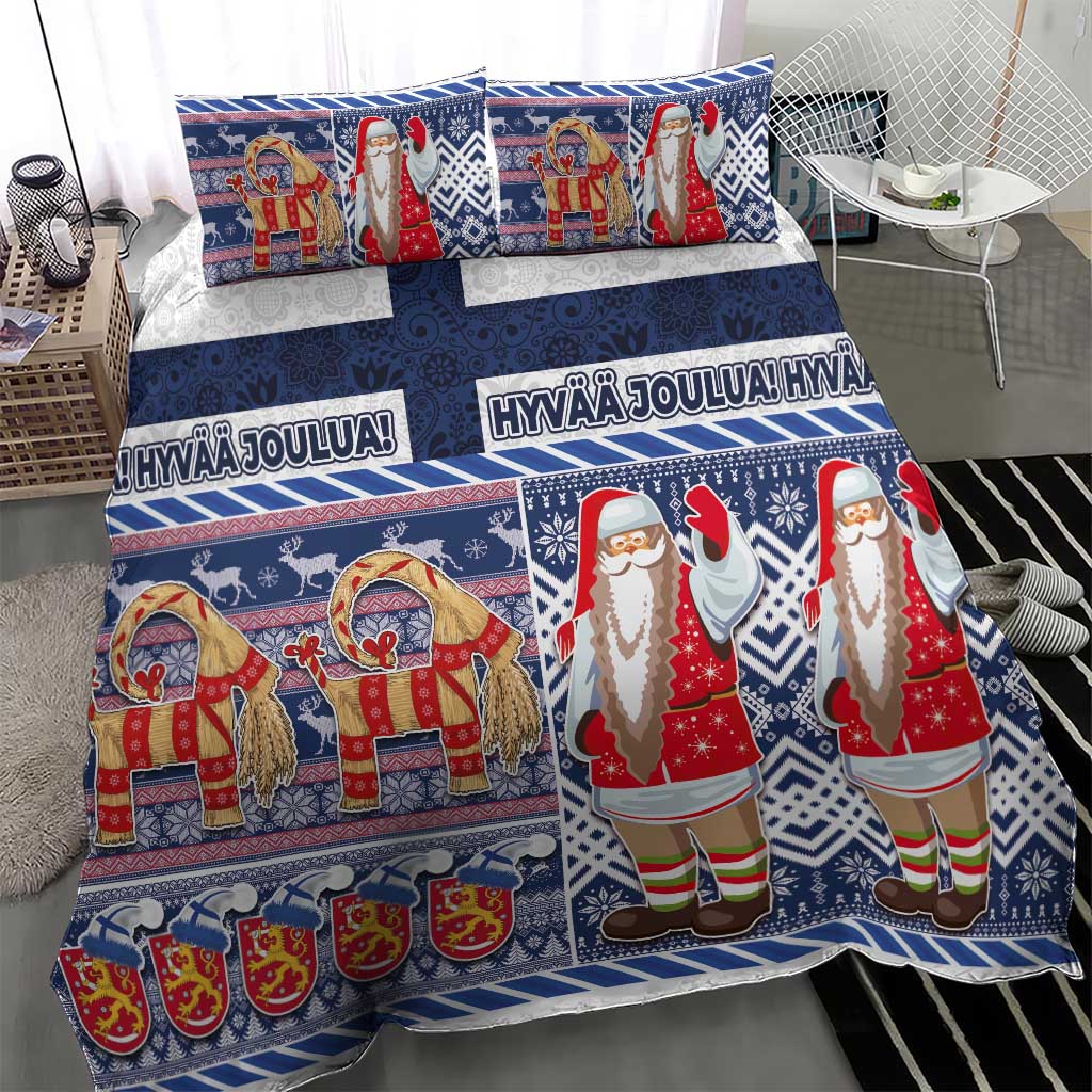 Yule Goat Joulupukki Finnish Christmas Bedding Set Scandinavian Pattern LT03 - Polynesian Pride