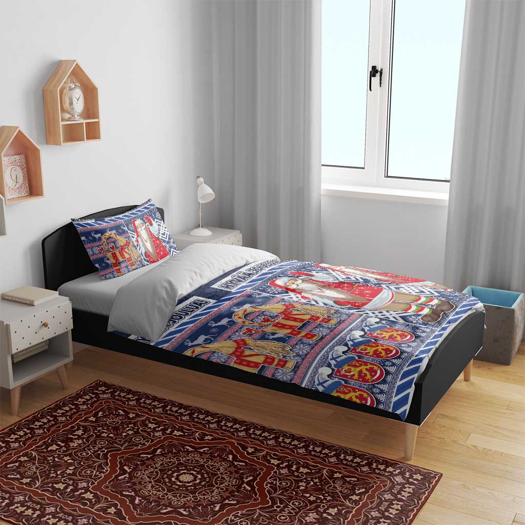 Yule Goat Joulupukki Finnish Christmas Bedding Set Scandinavian Pattern LT03 - Polynesian Pride