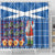 Santa Claus Thistle Scottish Christmas Shower Curtain Tartan Pattern