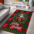 Santa and Higland Cows Scottish Christmas Area Rug Tartan Pattern