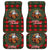 Santa and Higland Cows Scottish Christmas Car Mats Tartan Pattern