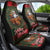 Santa and Higland Cows Scottish Christmas Car Seat Cover Tartan Pattern