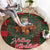 Santa and Higland Cows Scottish Christmas Round Carpet Tartan Pattern