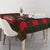 Santa and Higland Cows Scottish Christmas Tablecloth Tartan Pattern