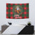 Santa and Higland Cows Scottish Christmas Tapestry Tartan Pattern