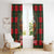 Santa and Higland Cows Scottish Christmas Window Curtain Tartan Pattern