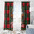 Santa and Higland Cows Scottish Christmas Window Curtain Tartan Pattern