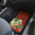 Hawaii Honu Mele Kalikimaka Car Mats Santa Tropical Flower Aloha Summer Red Version LT03 - Polynesian Pride