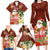 Hawaii Honu Mele Kalikimaka Family Matching Long Sleeve Bodycon Dress and Hawaiian Shirt Santa Tropical Flower Aloha Summer Red Version LT03 - Polynesian Pride