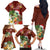 Hawaii Honu Mele Kalikimaka Family Matching Off Shoulder Long Sleeve Dress and Hawaiian Shirt Santa Tropical Flower Aloha Summer Red Version LT03 - Polynesian Pride