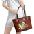 Hawaii Honu Mele Kalikimaka Leather Tote Bag Santa Tropical Flower Aloha Summer Red Version LT03 - Polynesian Pride