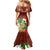 Hawaii Honu Mele Kalikimaka Mermaid Dress Santa Tropical Flower Aloha Summer Red Version LT03 - Polynesian Pride