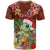 Hawaii Honu Mele Kalikimaka T Shirt Santa Tropical Flower Aloha Summer Red Version LT03 - Polynesian Pride