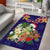 Hawaii Honu Mele Kalikimaka Area Rug Santa Tropical Flower Aloha Summer Blue Version LT03 - Polynesian Pride