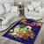 Hawaii Honu Mele Kalikimaka Area Rug Santa Tropical Flower Aloha Summer Blue Version LT03 - Polynesian Pride