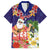 Hawaii Honu Mele Kalikimaka Family Matching Summer Maxi Dress and Hawaiian Shirt Santa Tropical Flower Aloha Summer Blue Version LT03 Dad's Shirt - Short Sleeve Blue - Polynesian Pride