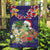 Hawaii Honu Mele Kalikimaka Garden Flag Santa Tropical Flower Aloha Summer Blue Version LT03 Garden Flag Blue - Polynesian Pride