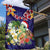 Hawaii Honu Mele Kalikimaka Garden Flag Santa Tropical Flower Aloha Summer Blue Version LT03 - Polynesian Pride