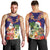 Hawaii Honu Mele Kalikimaka Men Tank Top Santa Tropical Flower Aloha Summer Blue Version LT03 - Polynesian Pride