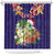 Hawaii Honu Mele Kalikimaka Shower Curtain Santa Tropical Flower Aloha Summer Blue Version LT03 Blue - Polynesian Pride