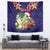 Hawaii Honu Mele Kalikimaka Tapestry Santa Tropical Flower Aloha Summer Blue Version LT03 - Polynesian Pride