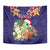 Hawaii Honu Mele Kalikimaka Tapestry Santa Tropical Flower Aloha Summer Blue Version LT03 - Polynesian Pride