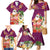 Hawaii Honu Mele Kalikimaka Family Matching Mermaid Dress and Hawaiian Shirt Santa Tropical Flower Aloha Summer Pink Version LT03 - Polynesian Pride