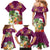 Hawaii Honu Mele Kalikimaka Family Matching Mermaid Dress and Hawaiian Shirt Santa Tropical Flower Aloha Summer Pink Version LT03 - Polynesian Pride