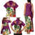 Hawaii Honu Mele Kalikimaka Family Matching Tank Maxi Dress and Hawaiian Shirt Santa Tropical Flower Aloha Summer Pink Version LT03 - Polynesian Pride