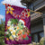 Hawaii Honu Mele Kalikimaka Garden Flag Santa Tropical Flower Aloha Summer Pink Version LT03 - Polynesian Pride