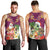 Hawaii Honu Mele Kalikimaka Men Tank Top Santa Tropical Flower Aloha Summer Pink Version LT03 - Polynesian Pride