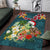 Hawaii Honu Mele Kalikimaka Area Rug Santa Tropical Flower Aloha Summer Turquoise Version LT03 Turquoise - Polynesian Pride