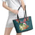 Hawaii Honu Mele Kalikimaka Leather Tote Bag Santa Tropical Flower Aloha Summer Turquoise Version LT03 - Polynesian Pride