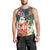 Hawaii Honu Mele Kalikimaka Men Tank Top Santa Tropical Flower Aloha Summer Turquoise Version LT03 - Polynesian Pride