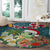 Hawaii Honu Mele Kalikimaka Round Carpet Santa Tropical Flower Aloha Summer Turquoise Version LT03 - Polynesian Pride