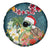 Hawaii Honu Mele Kalikimaka Spare Tire Cover Santa Tropical Flower Aloha Summer Turquoise Version LT03 - Polynesian Pride